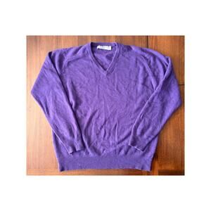 Vintage Alpine Woman's Purple 100% Cashmere Sweater XL